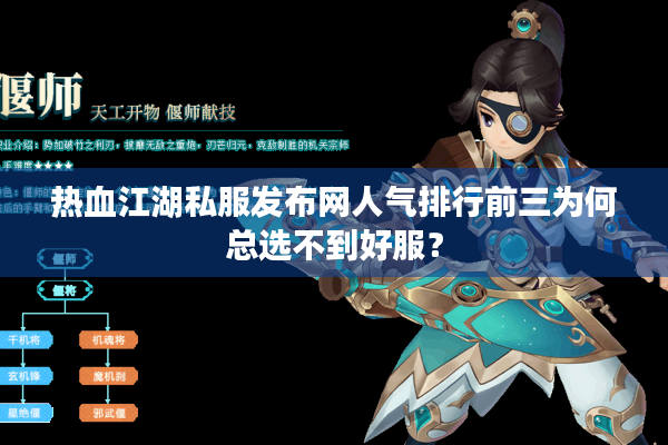 热血江湖私服发布网人气排行前三为何总选不到好服？