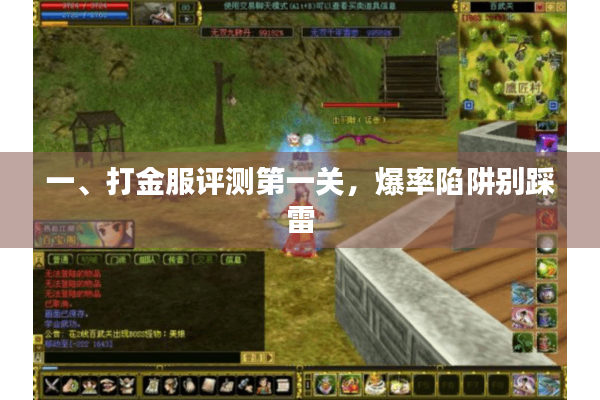 一、打金服评测第一关，爆率陷阱别踩雷