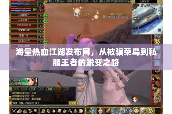 海量热血江湖发布网，从被骗菜鸟到私服王者的蜕变之路