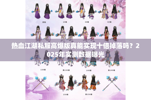 热血江湖私服高爆版真能实现十倍掉落吗？2025年实测数据曝光