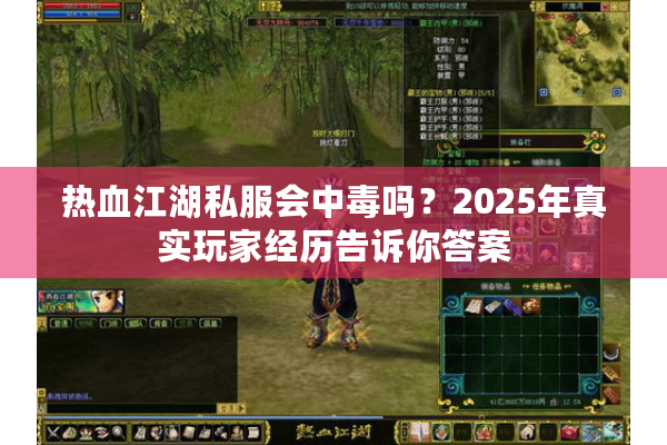 热血江湖私服会中毒吗？2025年真实玩家经历告诉你答案