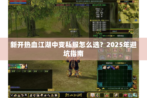 新开热血江湖中变私服怎么选？2025年避坑指南