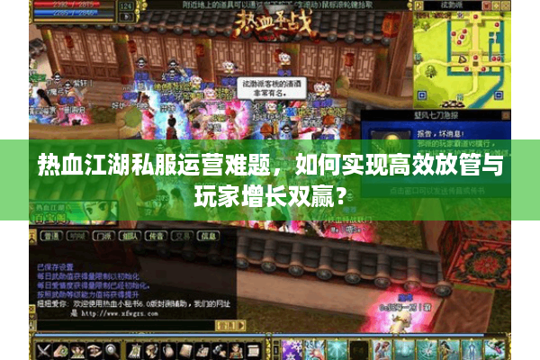 热血江湖私服运营难题，如何实现高效放管与玩家增长双赢？