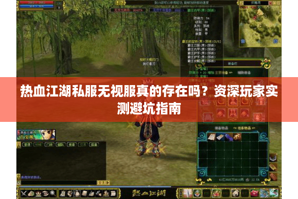 热血江湖私服无视服真的存在吗？资深玩家实测避坑指南
